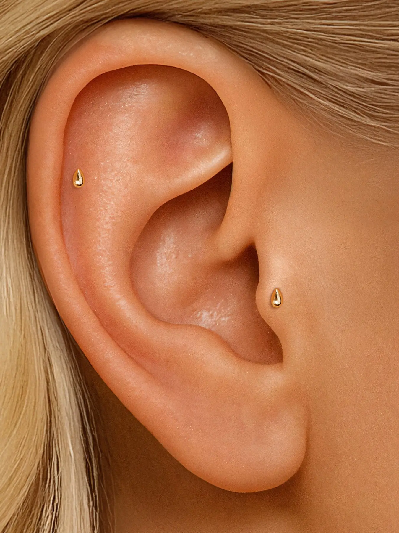 1Pc 925 Sterling Silver Classic Water Droplet Flat Back Stud Earring Hypoallergenic Cartilage Helix Tragus Lobe Piercing Jewelry Suitable For Women For Daily, Dates, Vacation, Wedding, Party, Holiday Gift Hypoallergenic Earrings Ear Cartilage Studs