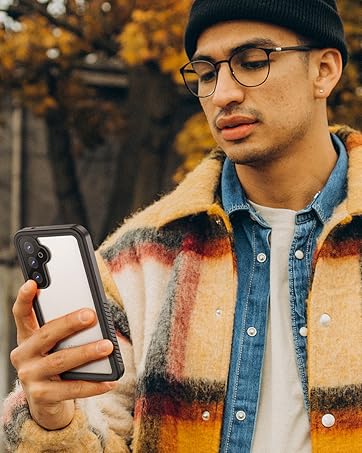 for Samsung Galaxy S22 Case, IP68 Waterproof Dustproof with Built-in Screen Protector, Heavy Duty Full Body Protective Phone Case for Samsung S22 5G, Black/Clear