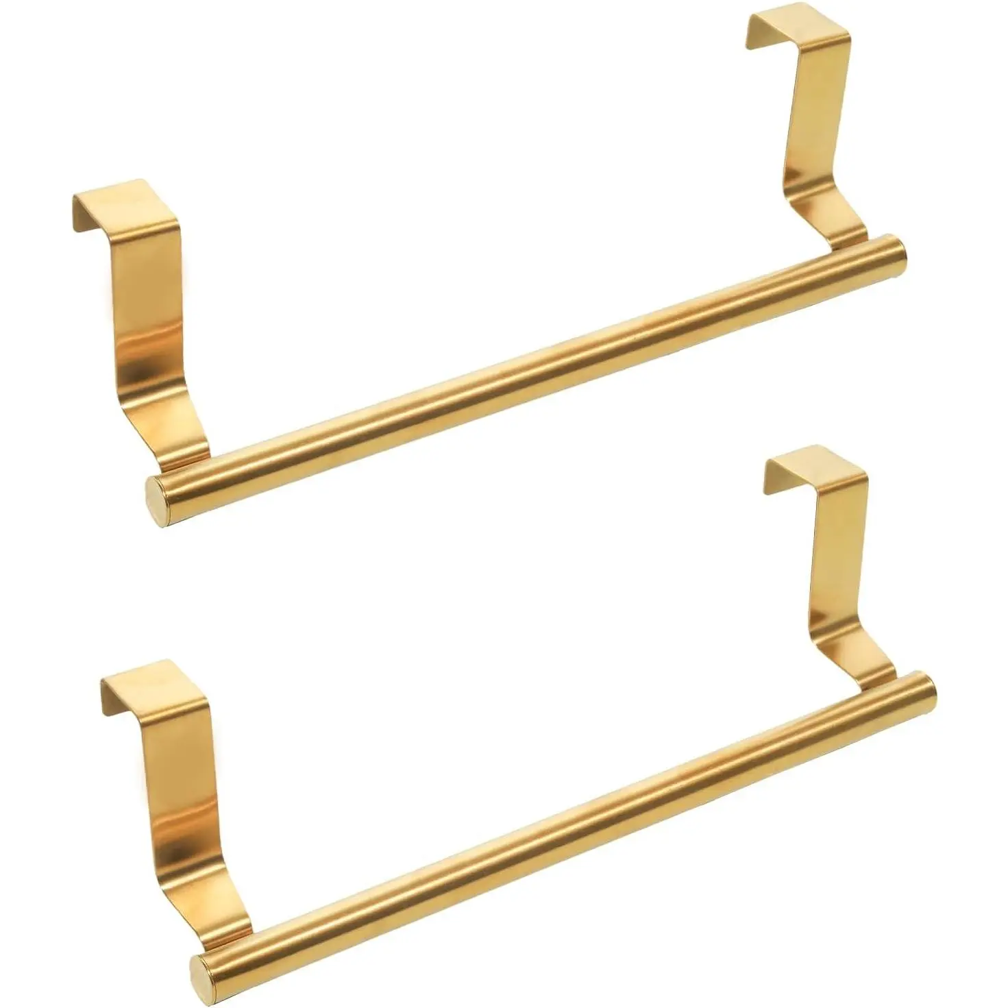 2 Pack  Towel Holder, 9 Inch Stainless Steel Towel Holders, Kitchen Towel Rack, Over Cabinet Door Towel Bar, Suitable for  Installation in Kitchens and Bathrooms(Small)