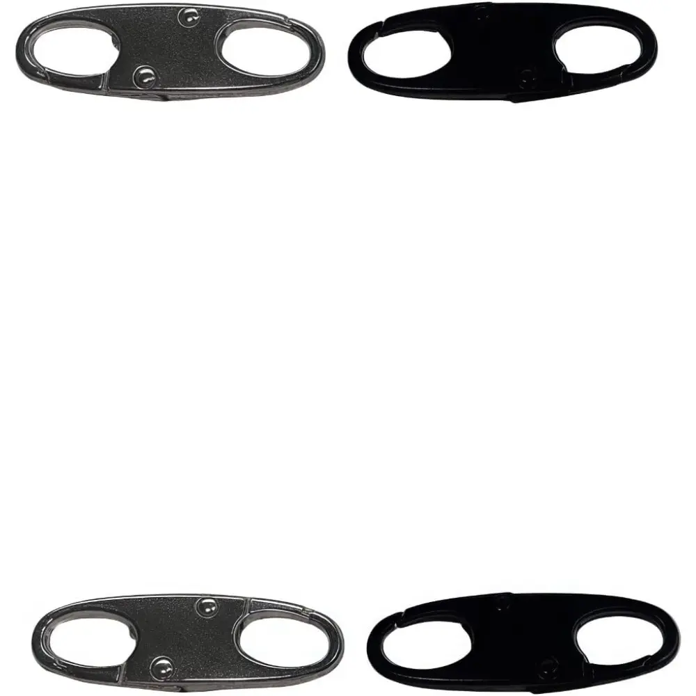 4pcs Anti-Theft Zipper Clip - Security Locking Zipper Head Replacement - Multifunctional Black Multipurpose Hook - Double Open Universal Connector, Bag Accessories, Travel Essentials, Zipper Hooks