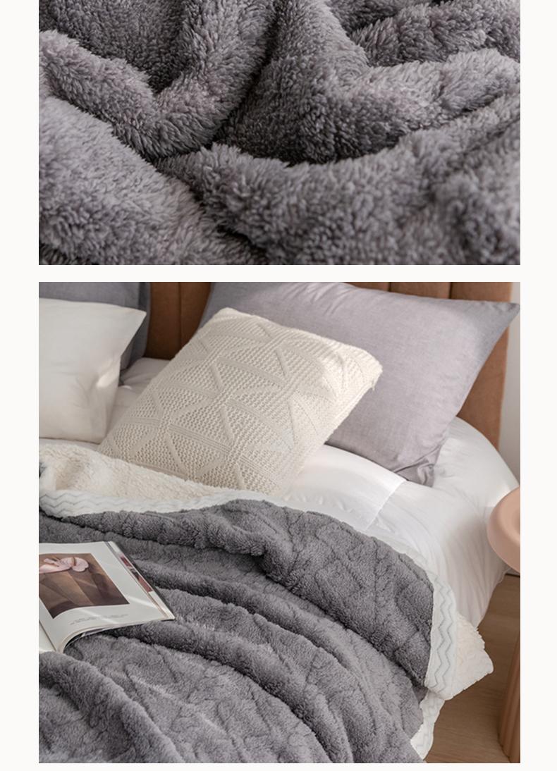 Ultra Cozy Double-sided Plush Blanket Heavy Duty Double Layer Thermal Throw Multifunctional Bedding Blanket for HomeOffice Camping Car Travel Multiple Colors and Sizes
