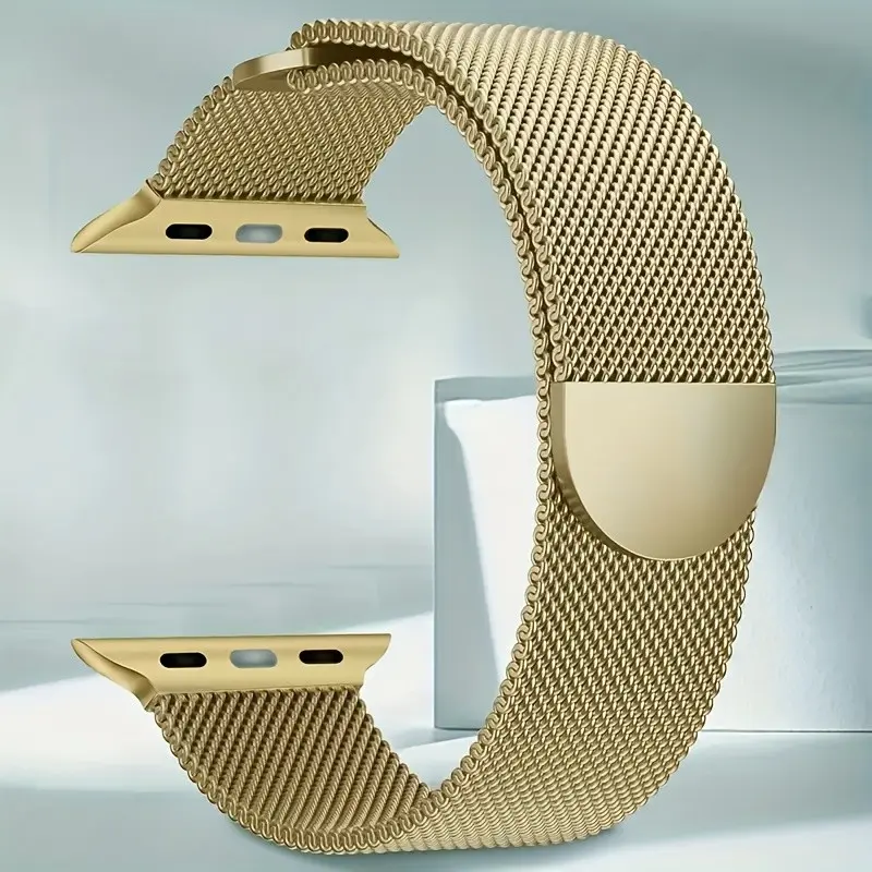 Magnetic Watch Bands for Apple Watch, Milanese Link Strap for Women, 42/44/45/46/49mm, Stylish Bracelet for Daily Wear