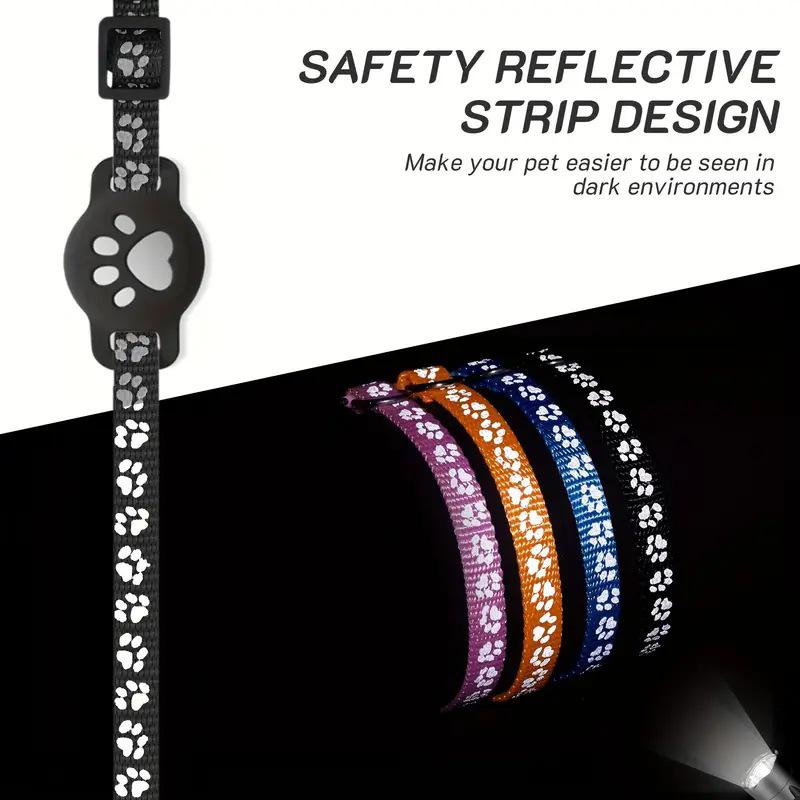 Pet GPS Tracker Collar Works with Apple Find My |   Real-Time Location Waterproof Reflective Safety for Dogs Cats