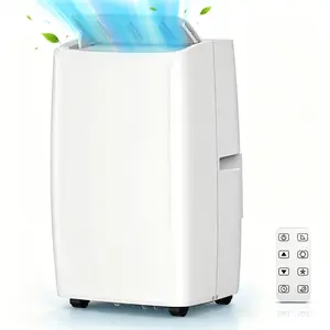14000 BTU Portable Air Conditioner, 4-in-1 AC Unit Cools Up to 750 Sq.Ft, Ultra-Quiet 48dB with Dehumidifier Fan 24H Timer, Remote & Panel Control LED Display Window Kit