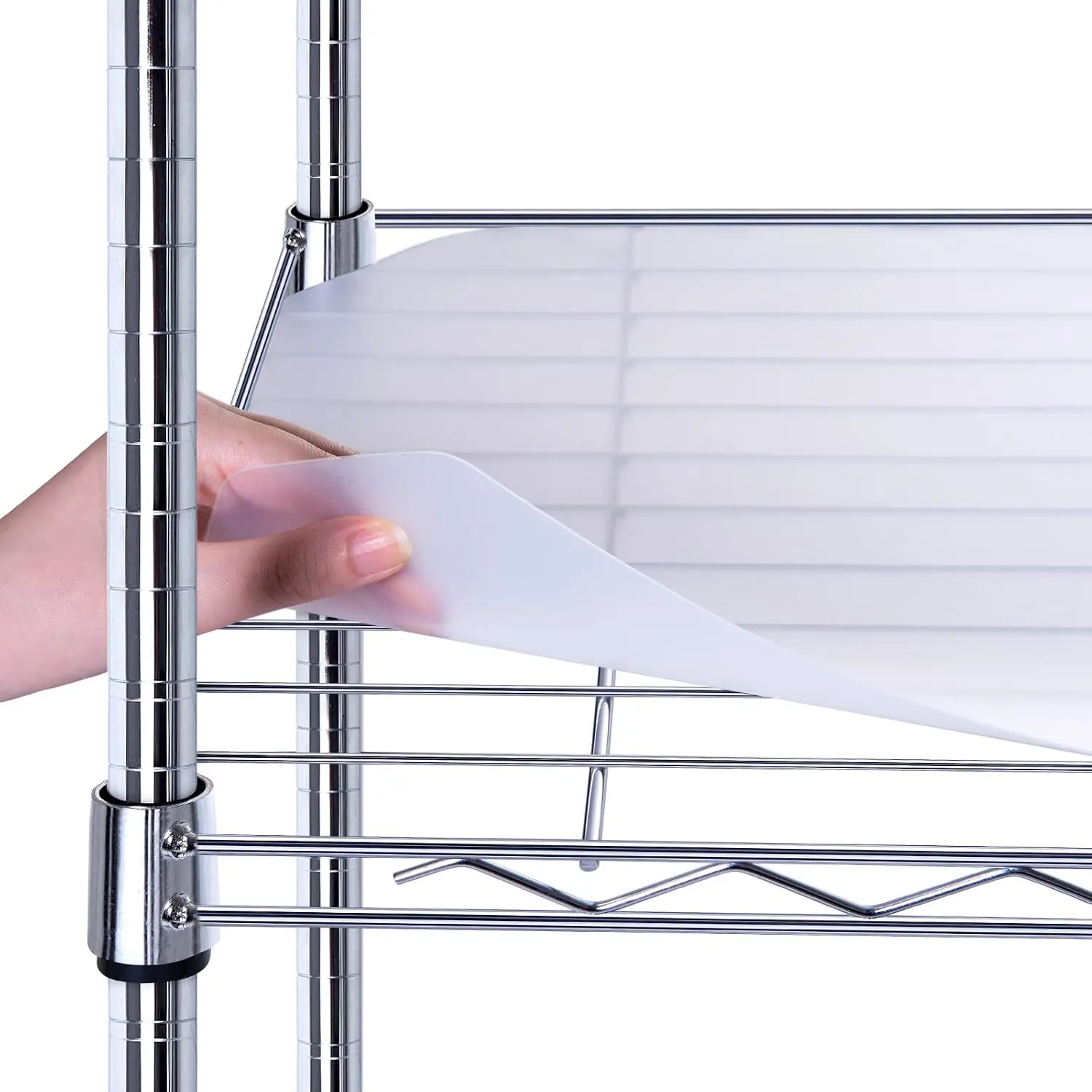 Wire Shelf Liner 11.8" X 16.6", Set of 10, Heavy Duty Shelf Liners for Wire Shelving,  Protector Mats, Transparent