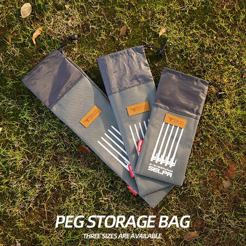 30CM Ground Nail Bag Outdoor Camping Tent Ground Nail Storage Bag Camping Tools Thickened Oxford Cloth Storage Bag