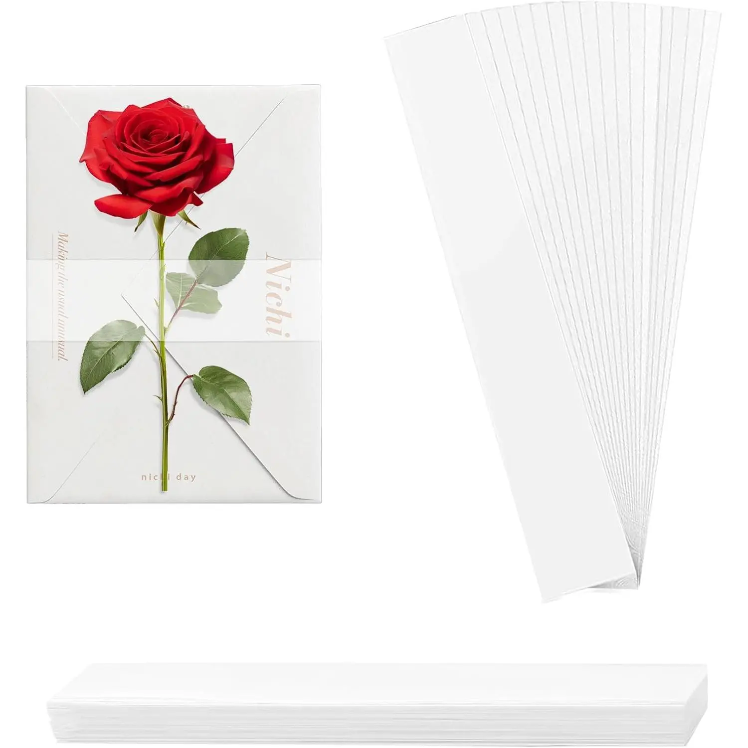 100 count Clear Invitation Bands for 5x7 Invites, Vellum Paper  Bands for Wedding Accessories, Decorative Card Wraps for Party Envelopes