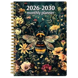 2026-2030 Monthly Planner/Calendar - January 2026 to December 2030, 5-Year Monthly Planner, Colorful Bee-Themed Cover Design Notebook, Yearly Calendar Planning, Monthly Tabs, 60-Month Calendar, 5.5 x 8.3 inches, Thick Paper, Elastic Cover, Durable Double