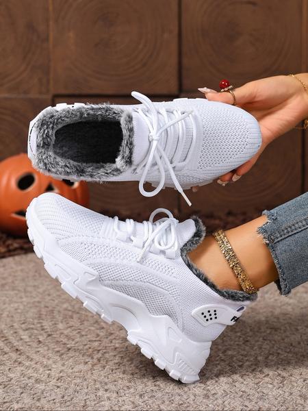 Women's Plus Size Warm Fleece Lined Boots, Casual Snow Boots for Fall & Winter, Comfortable Outdoor & Indoor Wear, Winter Warm Shoes