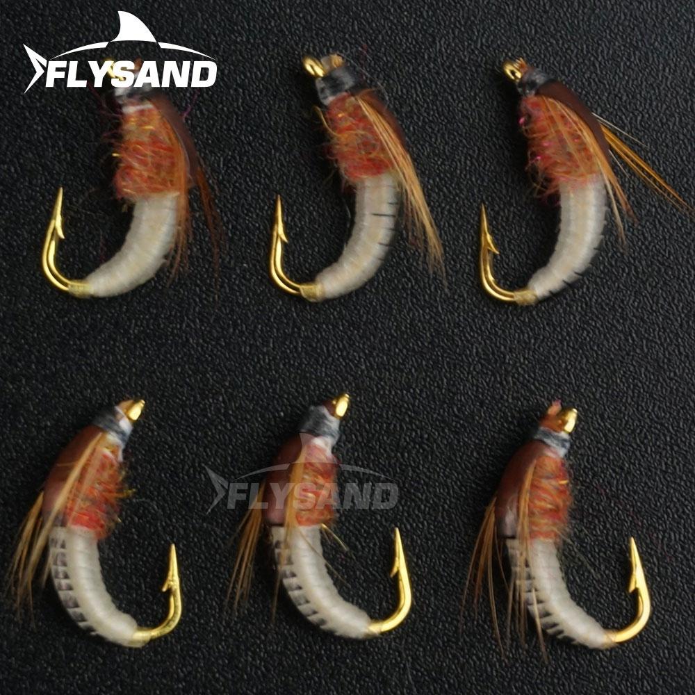 Waterproof Portable Nymph Fly Fishing Lure Set Size 12 Mustard Hook for Trout Realistic Nymph Design Tangle Free Fly Fishing Accessories Essential Freshwater Fly Fishing Combo
