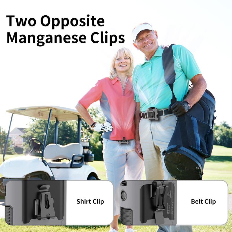 Socool Fan 10000mAh/14500mAh Power Bank, Portable Waist Fan Clip-on Wearable Belt Personal Fan, Rechargeable Battery Operated With Flashlight Hands-Free 40H/67H Cooling, USB Cooling Fan For Outdoor Socool Fan 10000mAh/14500mAh Power Bank, Portable Waist Fan Clip-on Wearable Belt Personal Fan, Rechargeable Battery Operated With Flashlight Hands-Free 40H/67H Cooling, USB Cooling Fan For Outdoor