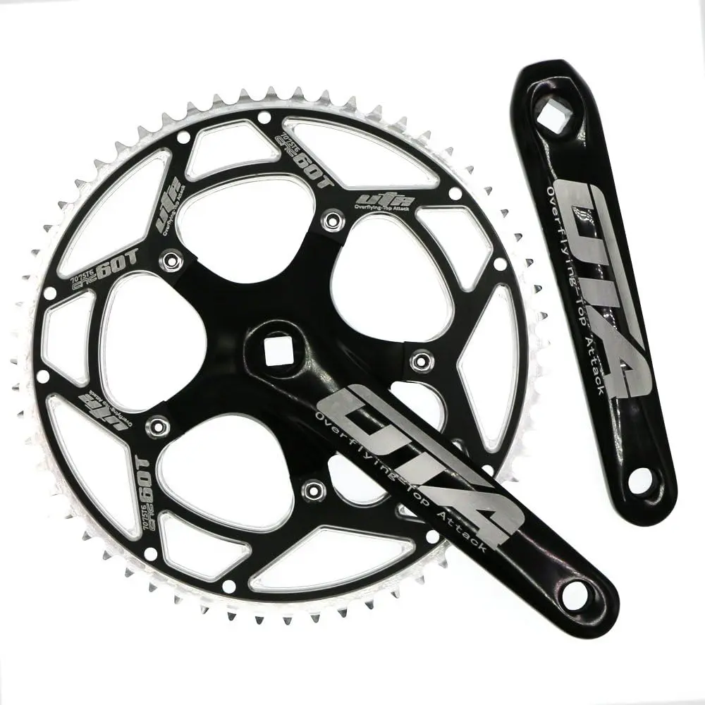 Single Speed Crankset E- Crank 170mm 130 BCD 48T/53T/56T/58T/60T Square Taper  Crankset for Folding e- Fixed Gear Track Road