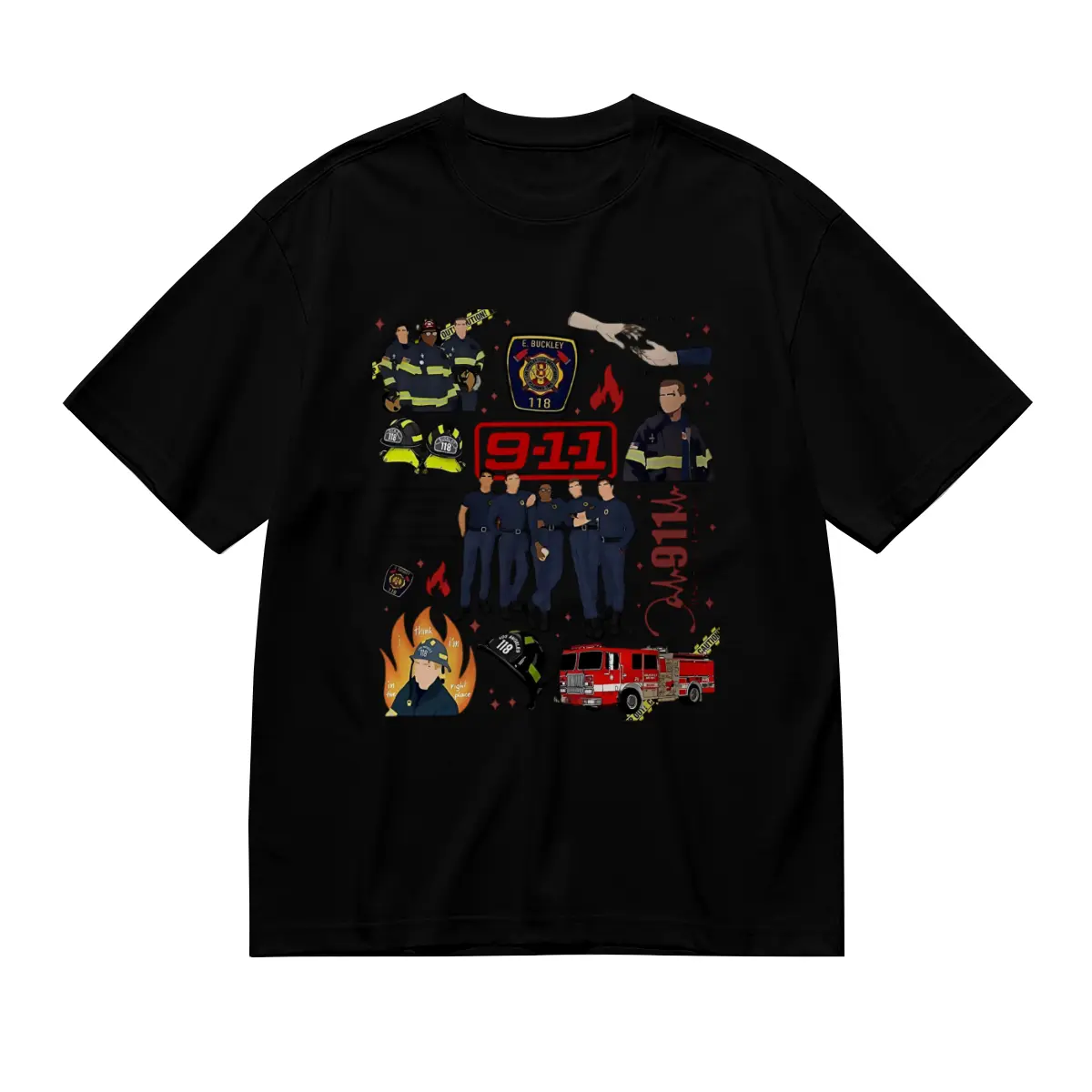 911 Movie Shirt American Tv Series Shirt 9-1-1 Tv Show Shirt Evan Buckley Shirt Mens/Womens Cotton Classic T-Shirt - T Shirt