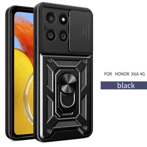 Case for Honor X6a 4g Military Grade Protective, Anti-Drop Durable Full Coverage, Dustproof 360° Adjustable Metal Ring, Shockproof Lens Cover, Fingerprints Resistant for Honor X6a 4g Case Accessories