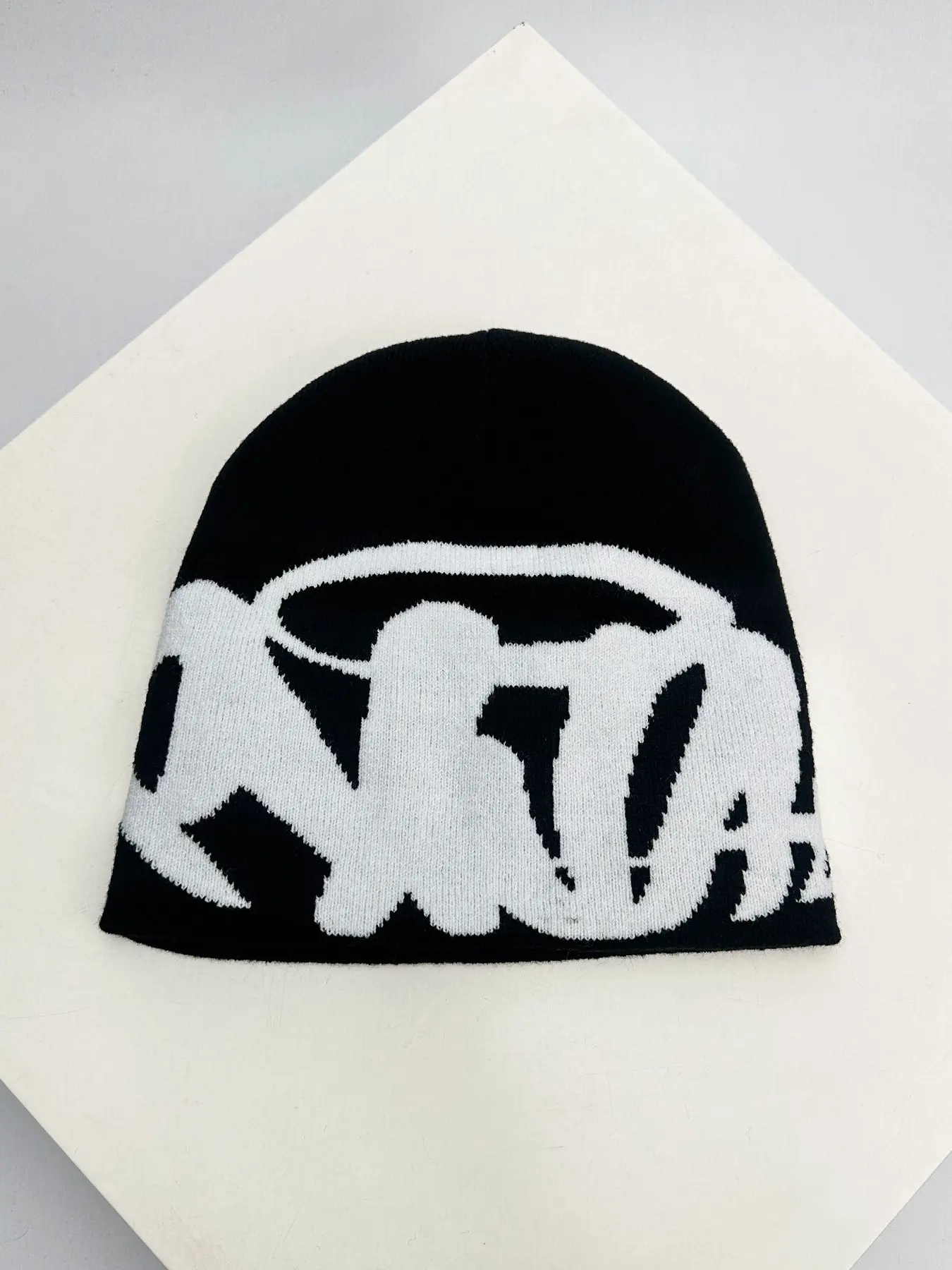 Autumn Winter New American Style Simple Letter Jacquard Knit Hat, Unisex Warm Colorblock Hip Hop Chowder Beanie, Men's Women's Fashion Accessory