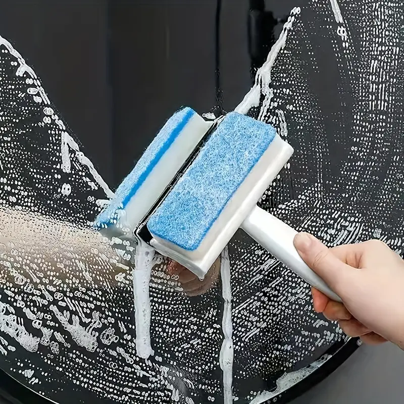 2pcs Toilet wall cleaning, brushing, window glass, mirror, magic tool, bathroom tile, brush, dual-purpose wiper