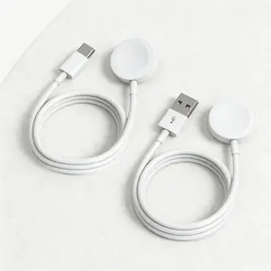Fast Charging Smartwatch Wireless Charger, 3.3ft USB/Type-C Magnetic Cable, Compatible with Apple Watch Series 11/se 3/ultra 3, Plug & Play, Wearable Tech Accessories