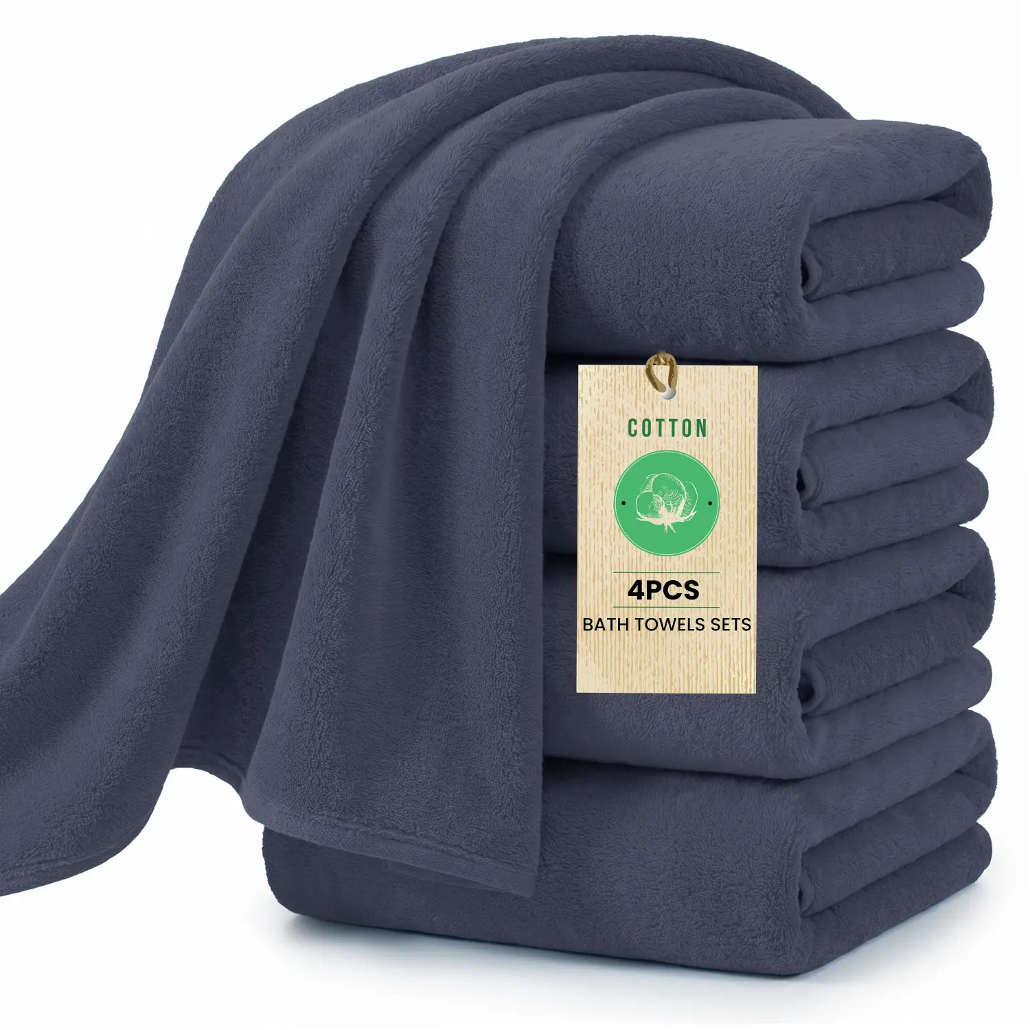 MUXHOMO 4 Pack 290GSM Bath Towels Set-Extra Absorbent, Ultra Soft And Durable, Mixed Color, Luxury 5-star Hotels, For Bathroom Hotels Gym Spa, Ideal As Gift For Family Friends, Christmas Gift For Family