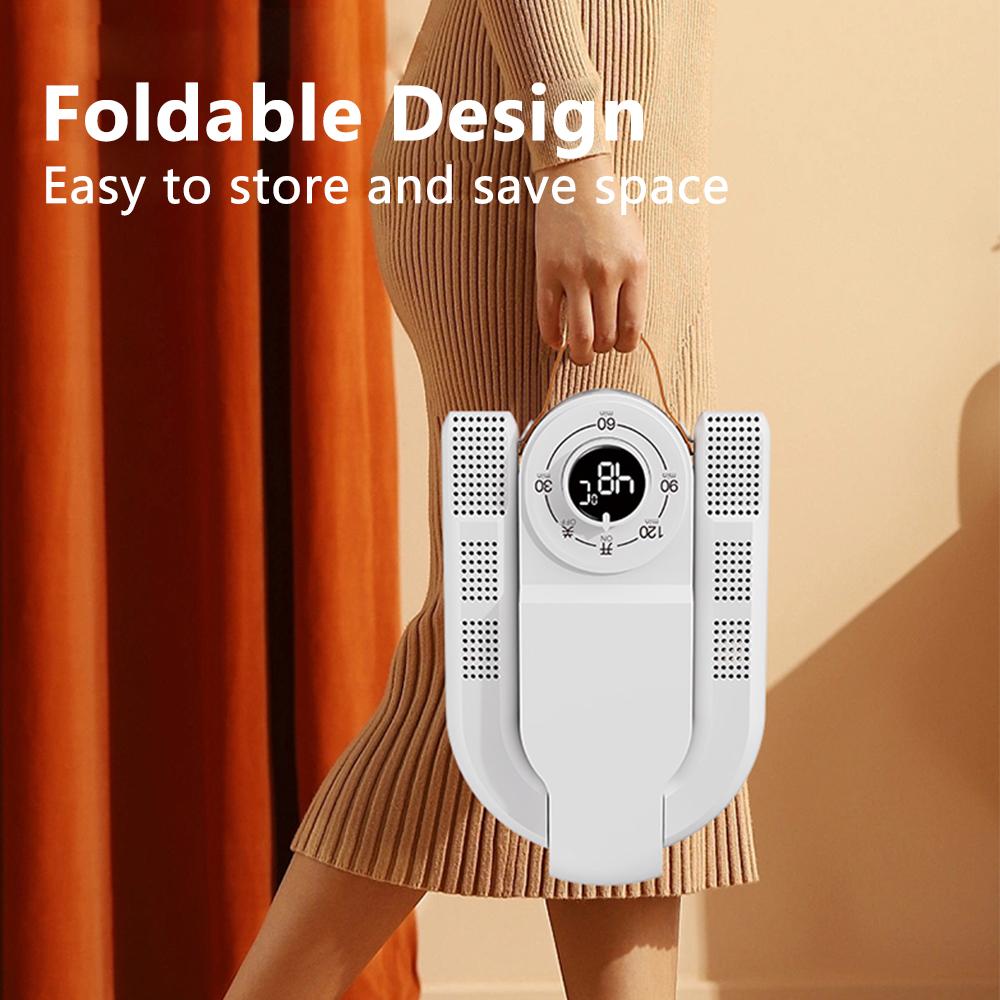 Foldable UV Shoe Dryer, Fast Heat Drying, Smart Temperature Control, Portable Deodorizer with Auto Timer, Home Use, Holiday Gift