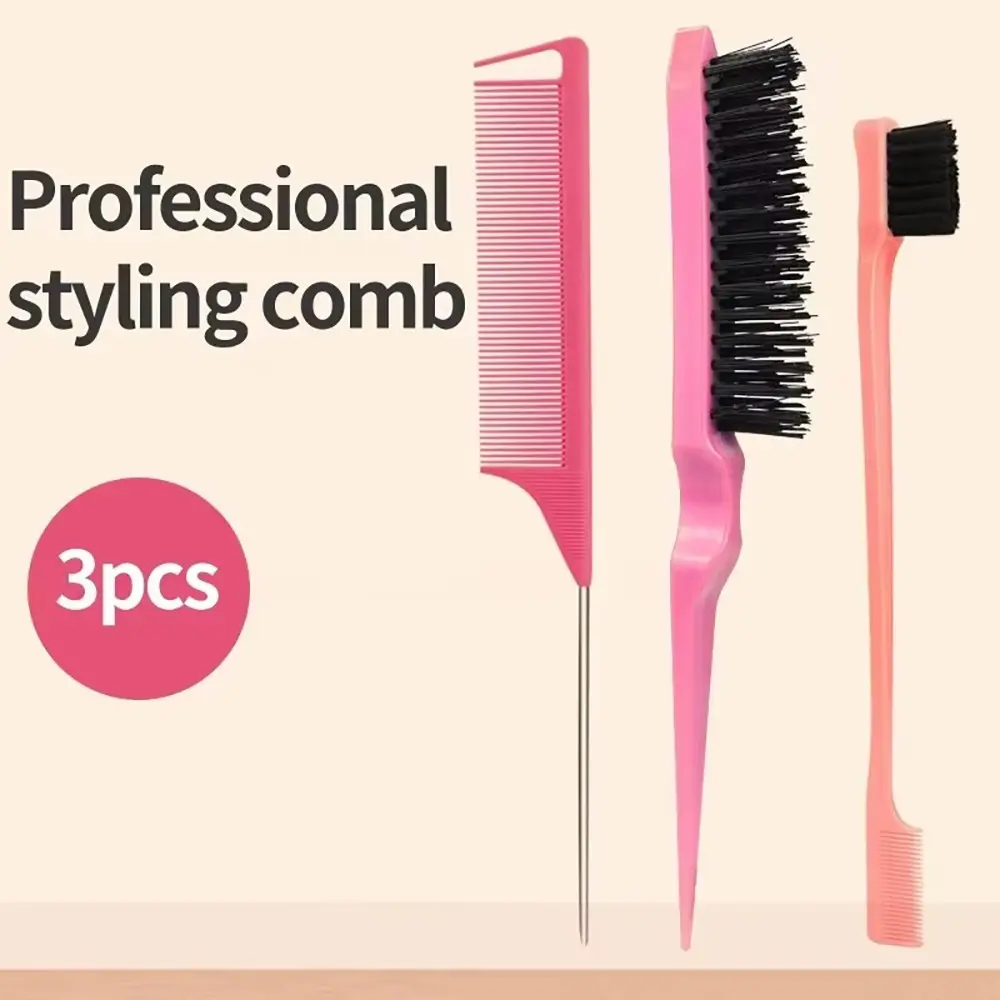 Professional Hair Styling Comb Set, Anti-Static Durable Plastic Combs, Multi-Color Options, Ideal for Salon Use, Hair Separating & Detangling Tools