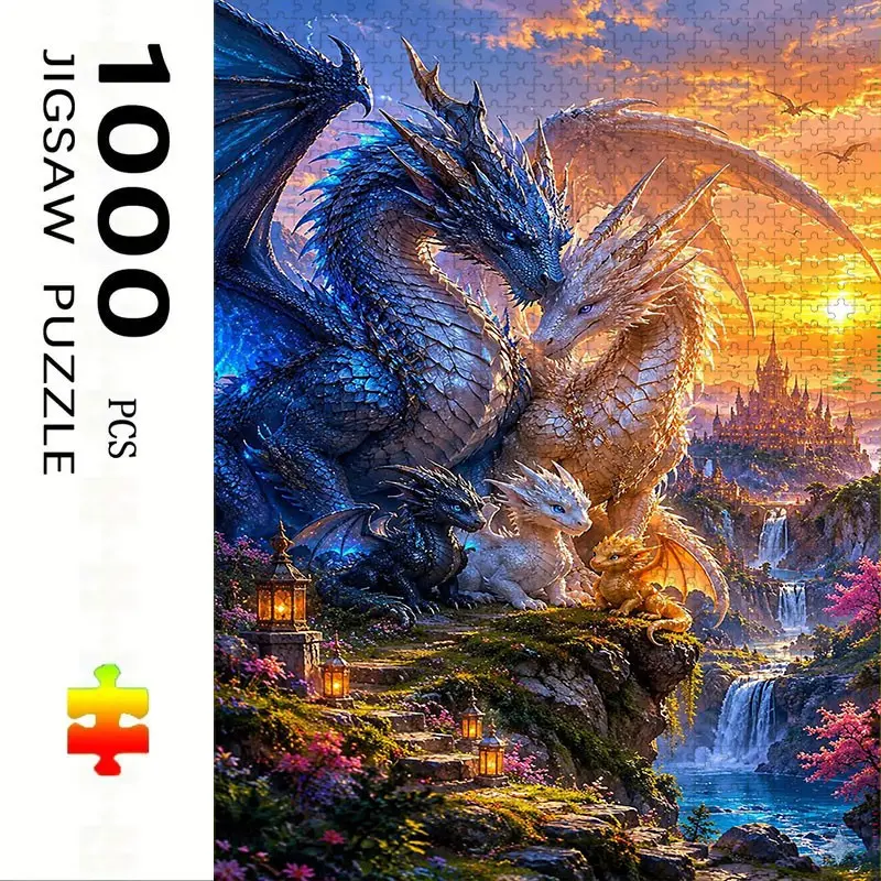 1000 Piece Family Photo Puzzle, Large Adult Interactive Puzzle Toy, DIY Home Decor Brain Challenge, Holiday Theme, Durable Puzzle