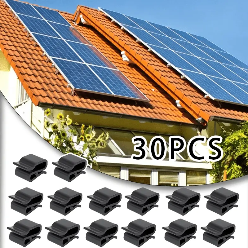 30 Pcs Cable Clamp Harness Retainer, Non-Slip Design, Solar Panel Harness Buckle for Home Security Wiring, Solar Utility Accessories, Marine/Trailer Cable Clamp
