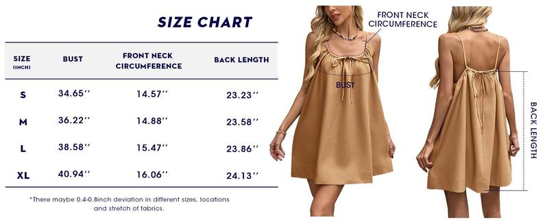 Danedvi Womens Spaghetti Strap Swimsuit Coverup Summer Linen Tie Backless Sleeveless Beach Cami Mini Dress with Pockets