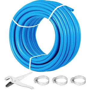 VEVOR PEX Pipe 3/4 Inch, 100 Feet Length PEX - B Flexible Pipe Tubing for Potable Water, Pex Water Lines for Hot/Cold Water Easily Restore, Plumbing Applications with Free Cutter Clamps, Blue