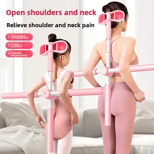 Yoga Body Stick Open Shoulder Open Back Artifact Body Shape Standing Hunchback Spinal Correction Cross Beauty Back Stick Training Stick Pedal Resistance Fitness Rope Set