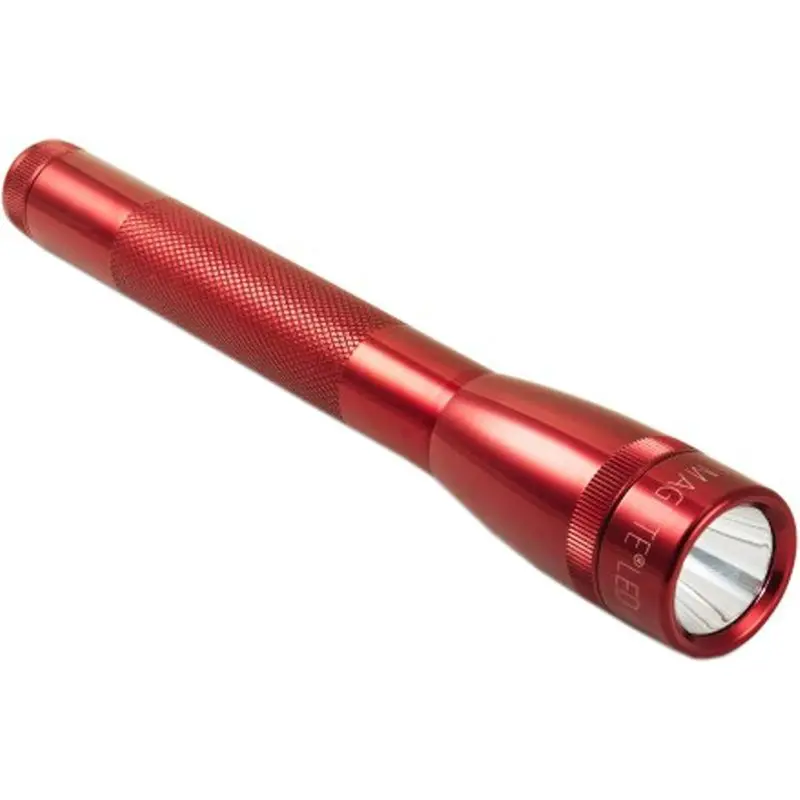 Outdoor sports MagLite Mini Incandescent Flashlight – Compact, Water-Resistant, Twist On/Off, 2-Cell AAA Battery-Powered – Red