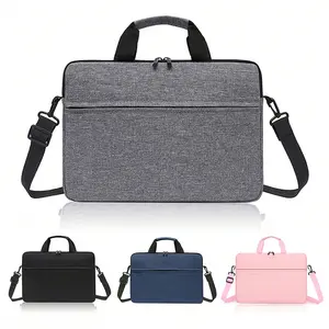 Solid Color Laptop Bag, 1 Count Portable Lightweight Laptop Case with Shoulder Strap, Water-resistant Carrying Case, Laptop Accessory for Samsung HUAWEI
