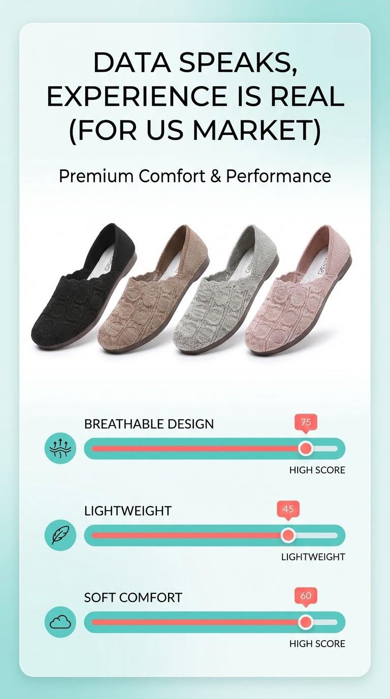 Breathable Elastic Upper Slip-Ons  Foldable Lightweight Casual Shoes  Soft Cushion Sole for Daily Walking