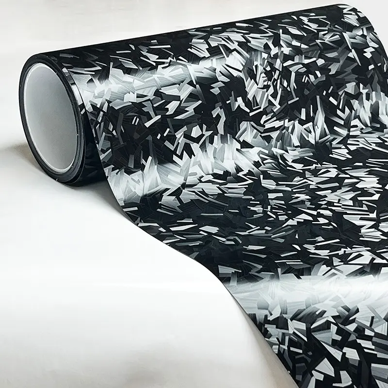 Premium PET Black Carbon Fiber Vinyl Wrap Film With Air Release Self Adhesive DIY Car Motorcycle Bicycle Sticker Decal Waterproof Car Decals Car Wraps