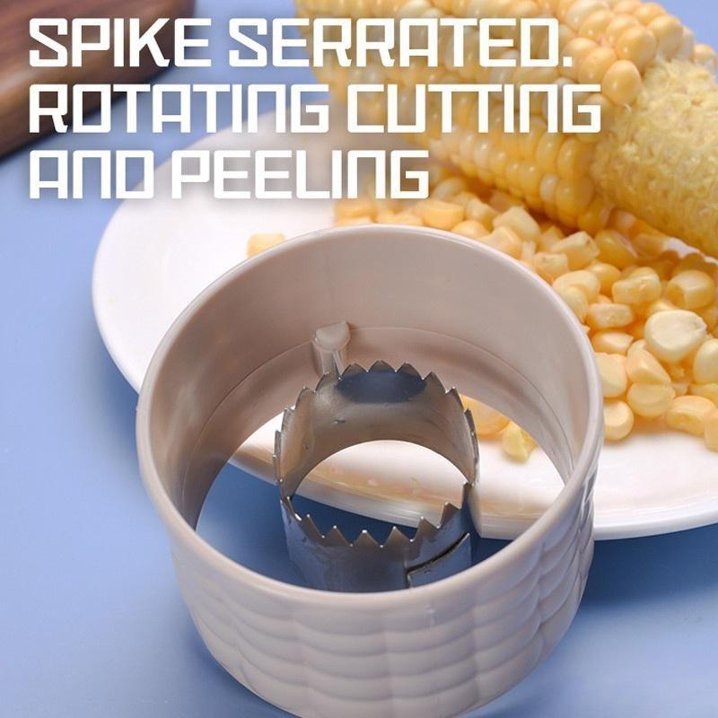 Non-Slip Handle Safe Efficient Corn Sheller Multi-Functional Rustproof Kitchen Tool Creative Corn Kernel Stripper Salad Prep Helper Labor-Saving Hand-Protective Home Corn Peeler Convenient Durable Corn Removal Tool Kitchen Gadgets