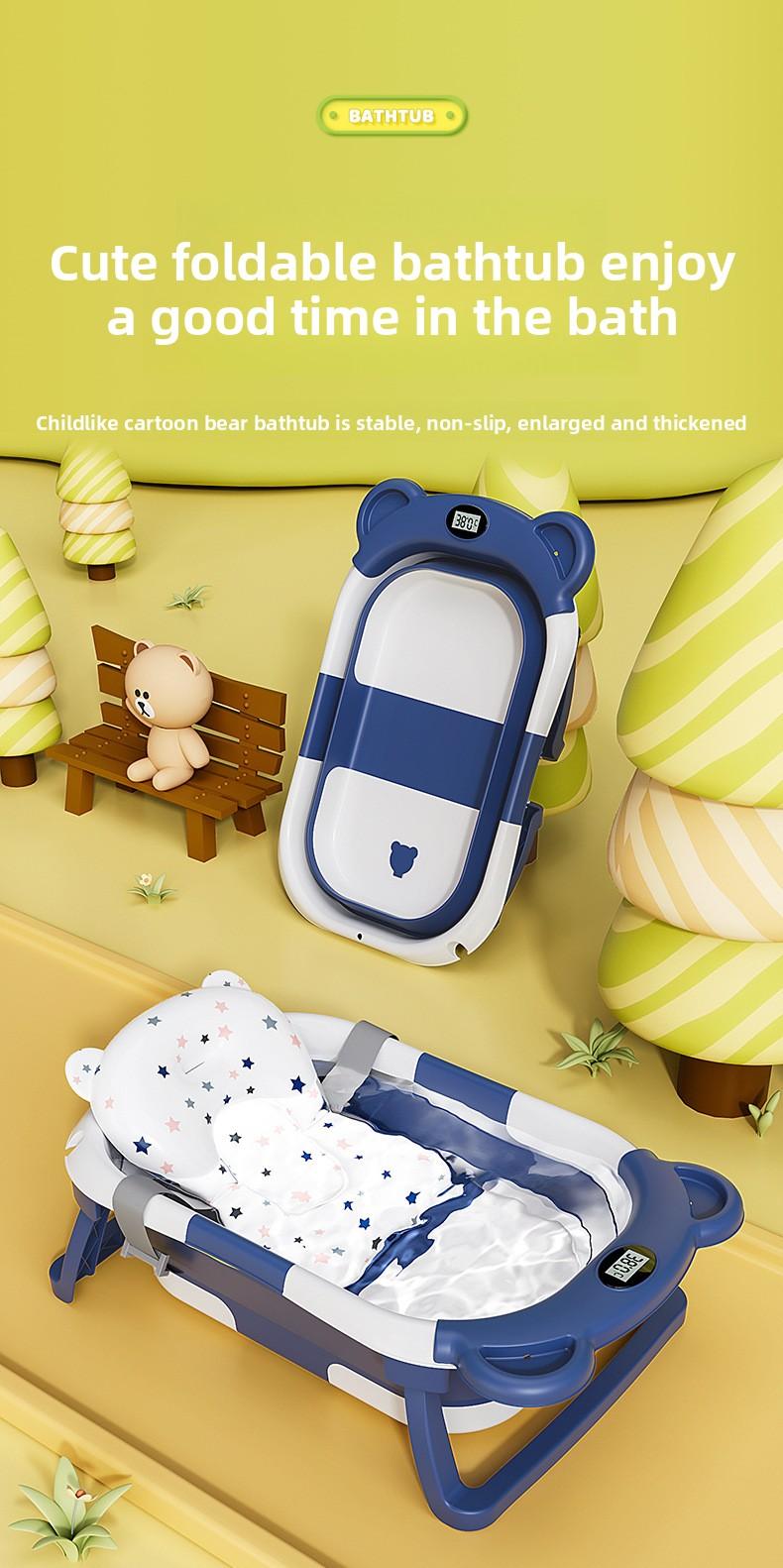 Must-Have Baby Essential!Collapsible Bath Tub for Sit & Lay Bathing