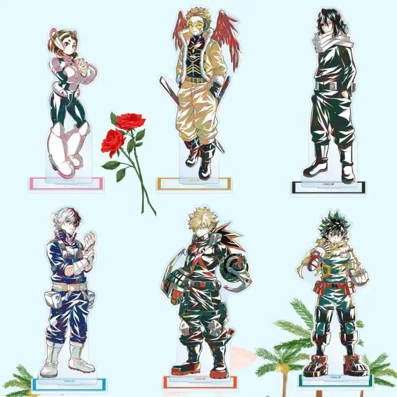 15Cm Anime Acrylic Standing Plates for My Hero Academia Ochaco Uraraka Hawks Shota Aizawa Shoto Todoroki Acrylic Standee Gift