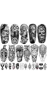 77 Sheets Christian Cross Temporary Tattoo for Women Men, 17 Sheets Half Arm Large Religious Jesus God Fake Tattoos, 60 Sheets Angels Black Christ Tiny for Adult Kids Body Tattoos Stickers Realistic