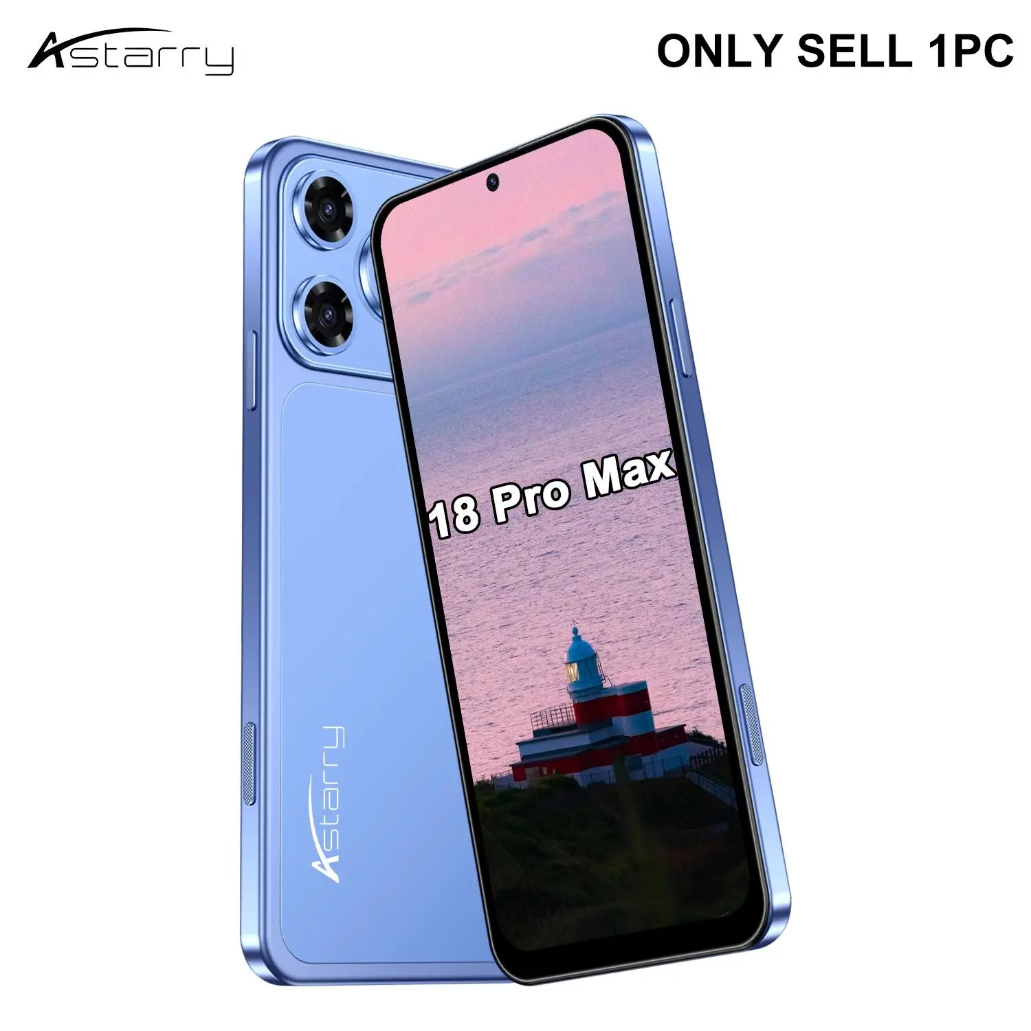 Astarry - New 18 Pro Max smartphone with 3GB+32GB storage, 4G connectivity, dual SIM dual standby, one-touch camera button, Android 10 system. Ideal as a backup phone for students and business use.