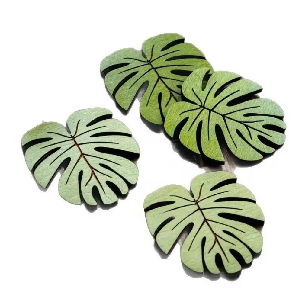 Camp Kitchen Silicone Coasters Set - 4PCS/6PCS Reusable Tropical Green Leaf Design - Non-Slip, Heat-Resistant, Aesthetic Coffee Table Decor for Camping/Hiking - Housewarming Gift
