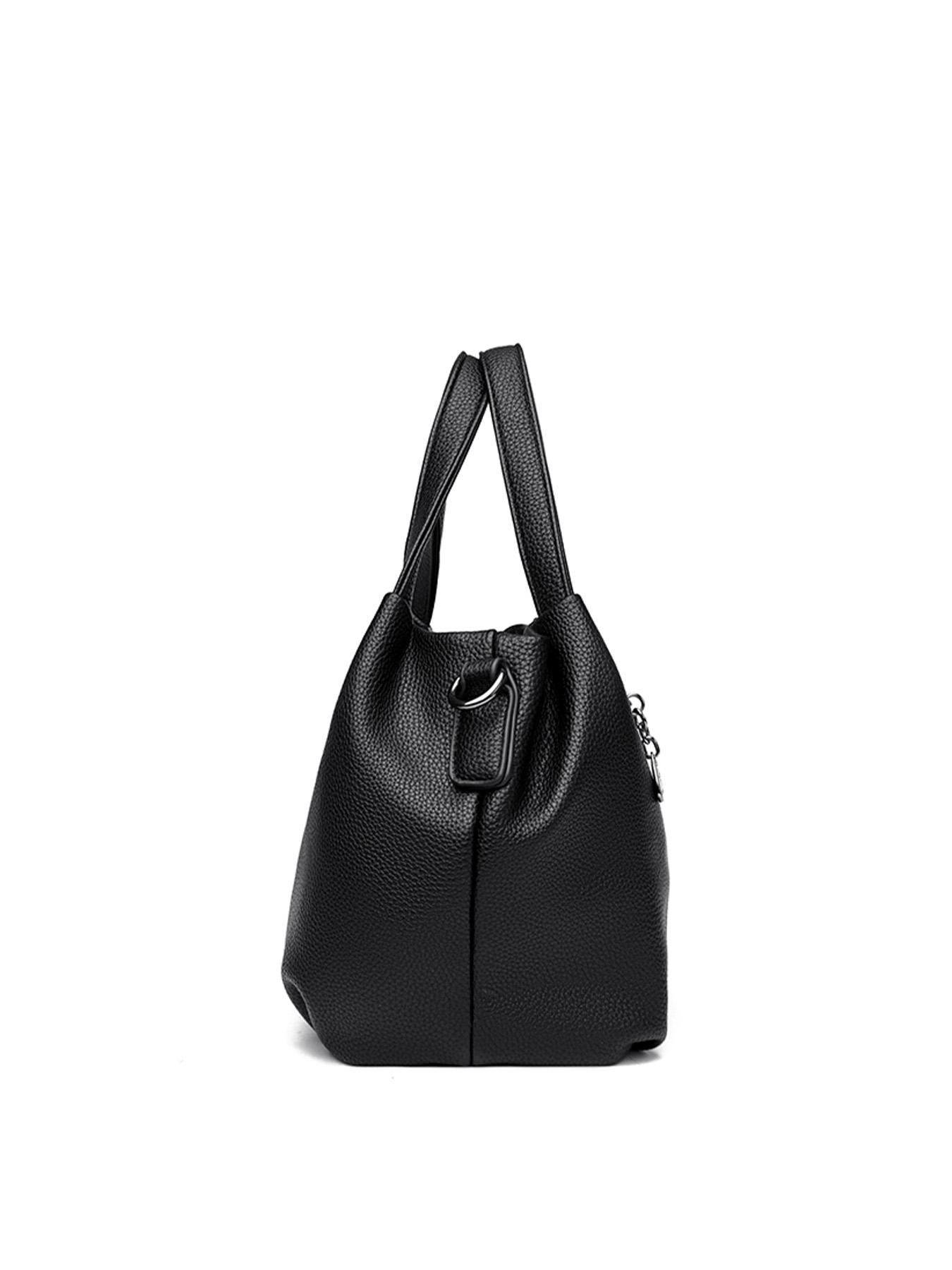 Women's PU Leather Handbag, Fashionable Simple Retro Solid Color Design, Versatile Bag for Daily Commuter Shopping and Work