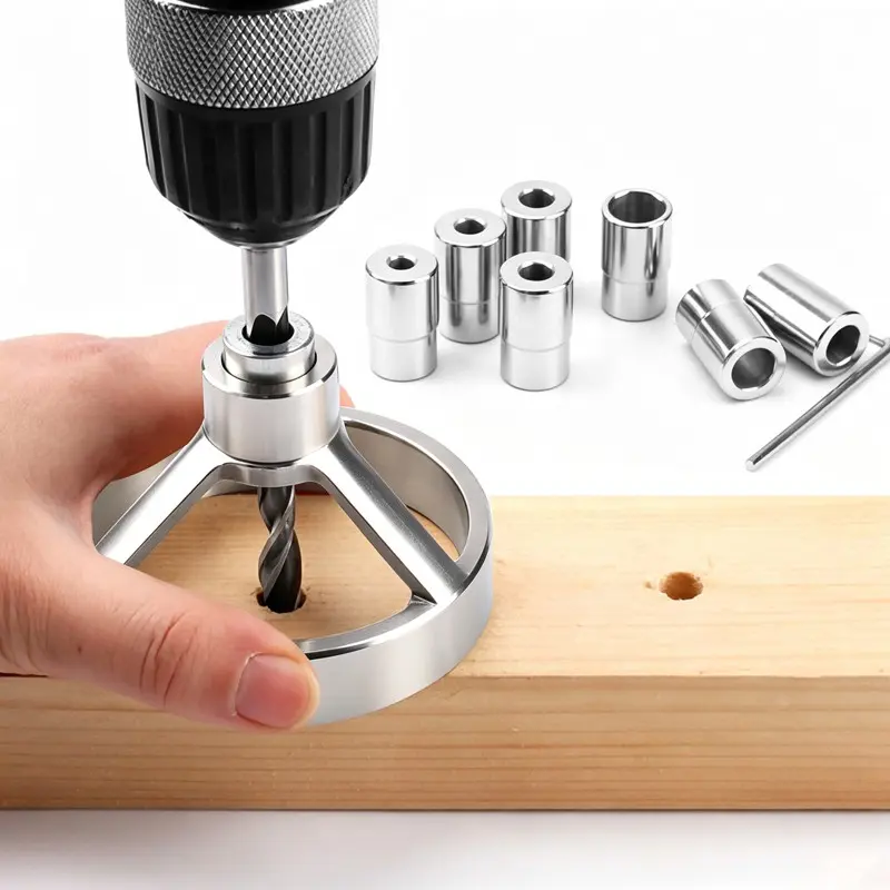 90 Degree Woodworking Drill Guide, Vertical Hole Locator, Round Wooden Dowel Helper Tool, Precision Drilling Aid for Carpentry