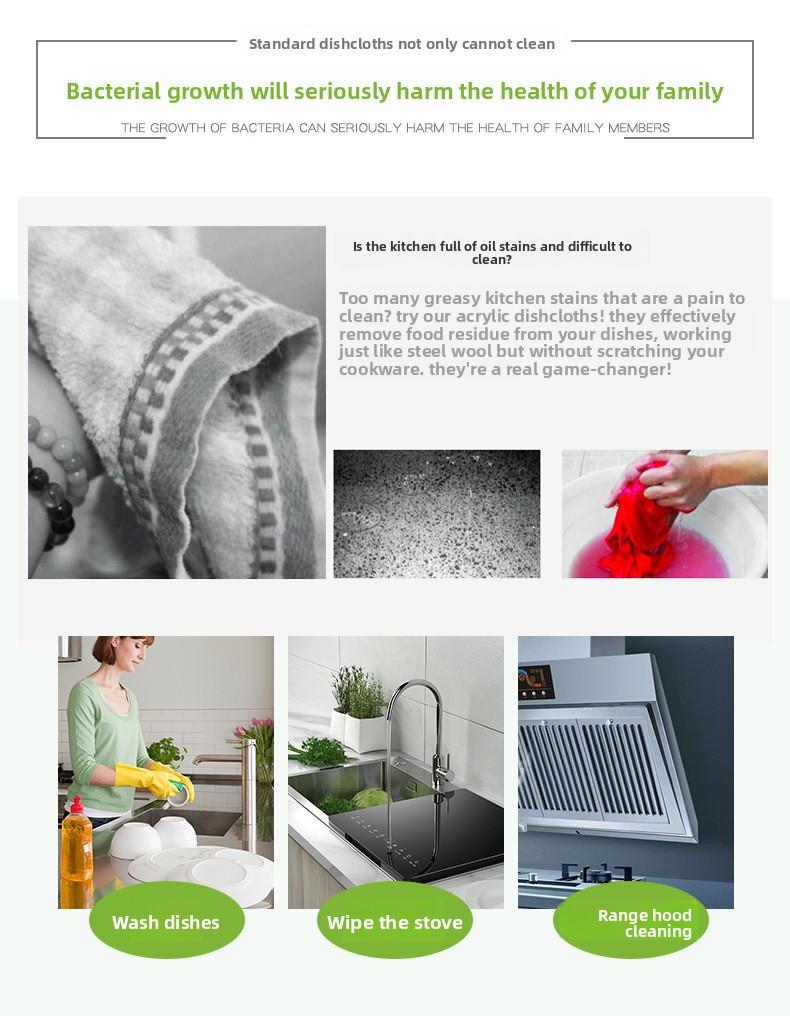 [3-Pack] Korean Imitation Bread Dish Towels, Polyester Dish Cloths, Non-Scratch Cleaning Cloths, Kitchen Rags