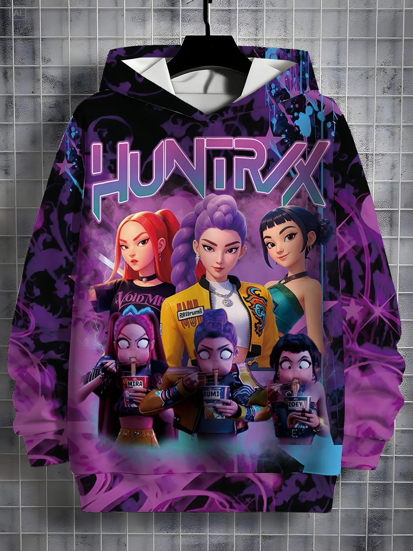Girls' Group Sweatshirt, Pop Cartoon Hoodie, Cross-Border European Kids Clothes, Kpop Theme Birthday Party, Casual Streetwear, Hooded Pullover, Trendy Sweatshirt