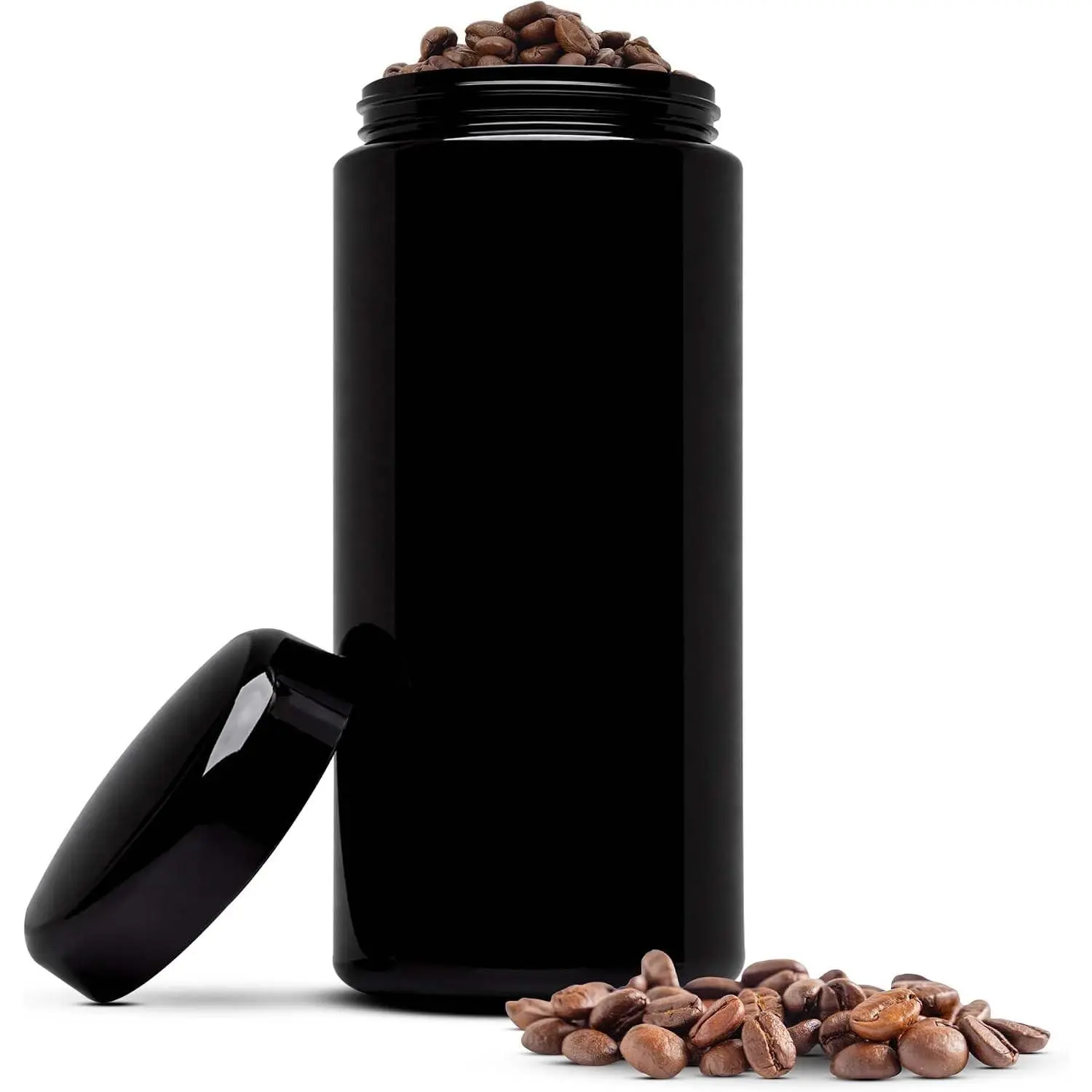 1 L (12 oz) Airtight Coffee Canister Ultraviolet Glass Coffee Bean Storage Container Antistatic, Light Blocking Container for Coffee, Herbs, Tea & Spices Durable