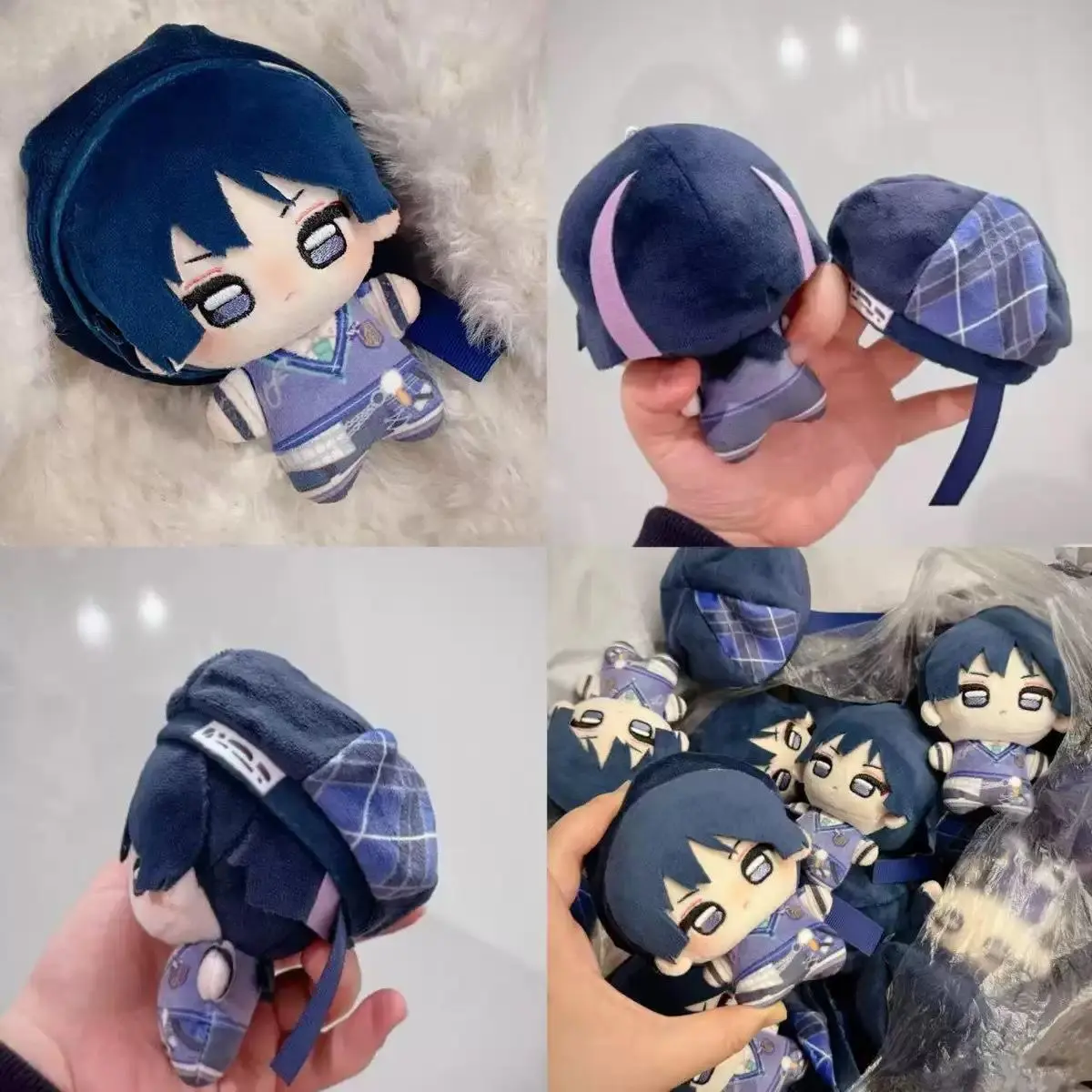 Genshin Impact Scaramouche Wanderer 10cm Starfish-Style Cotton Plush Doll Cute Anime Keychain Pendant Gift