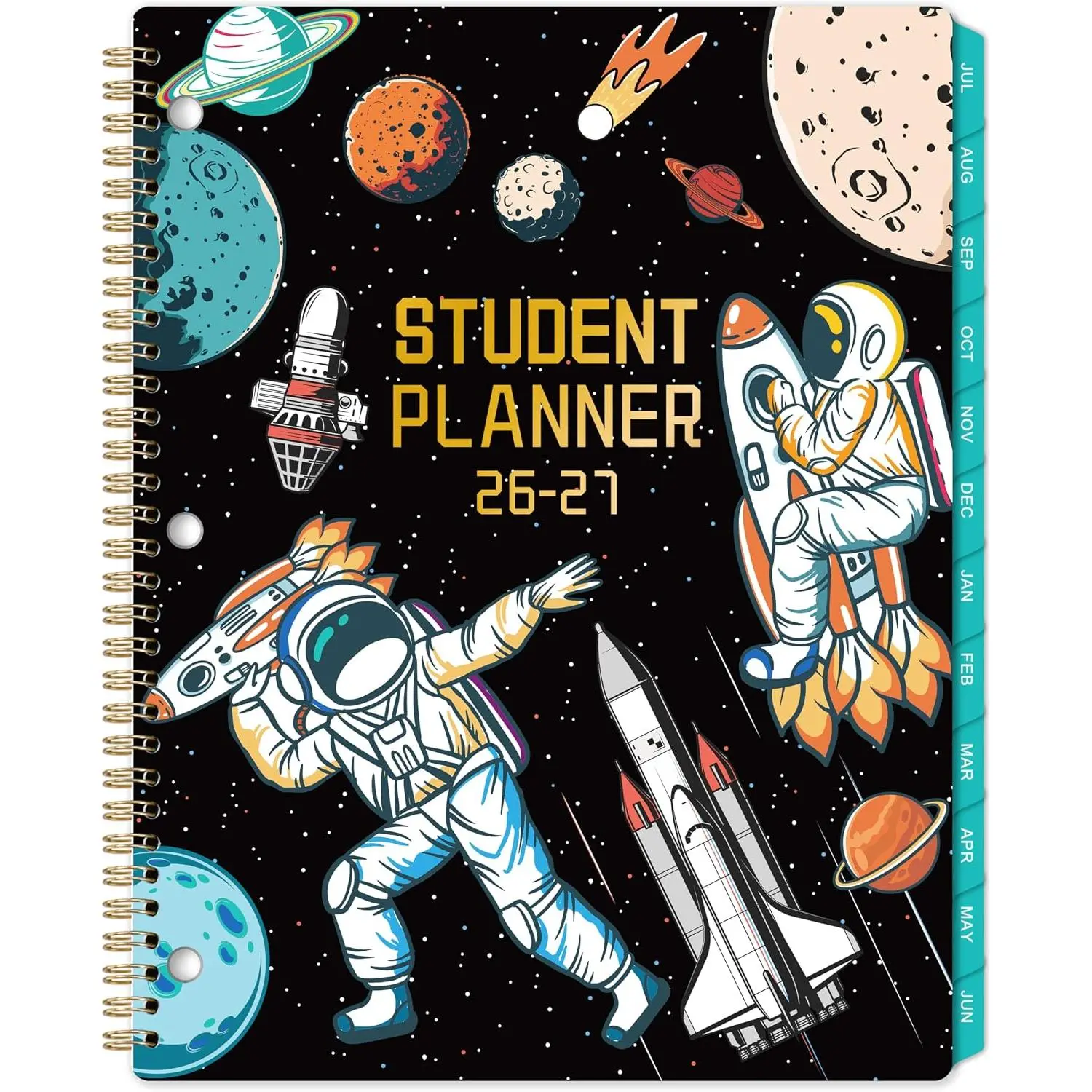 Student Planner 2026-2027 - Academic Planner 2026-2027 with Stickers, July 2026- June 2027, 9" X 11", Planner Weekly and Monthly, 3-Hole Punched Academic Calendar