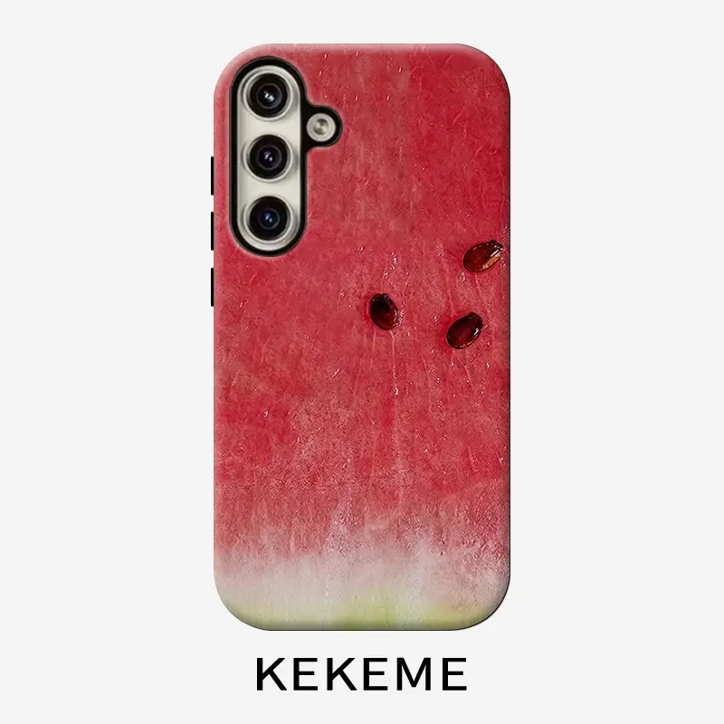 Spoof Watermelon Creative Pattern, 2-in-1 Phone Case for iPhone and Samsung Galaxy S26 S25 S24 S23 S22 S21 FE Plus EDGE Ultra, A57 A37 A17 A26 A36 A56 A07 A16 A27 A25 A35 A55 A06 A15 A24 A54 A05 A14 A23 A33 A53 A04 A13