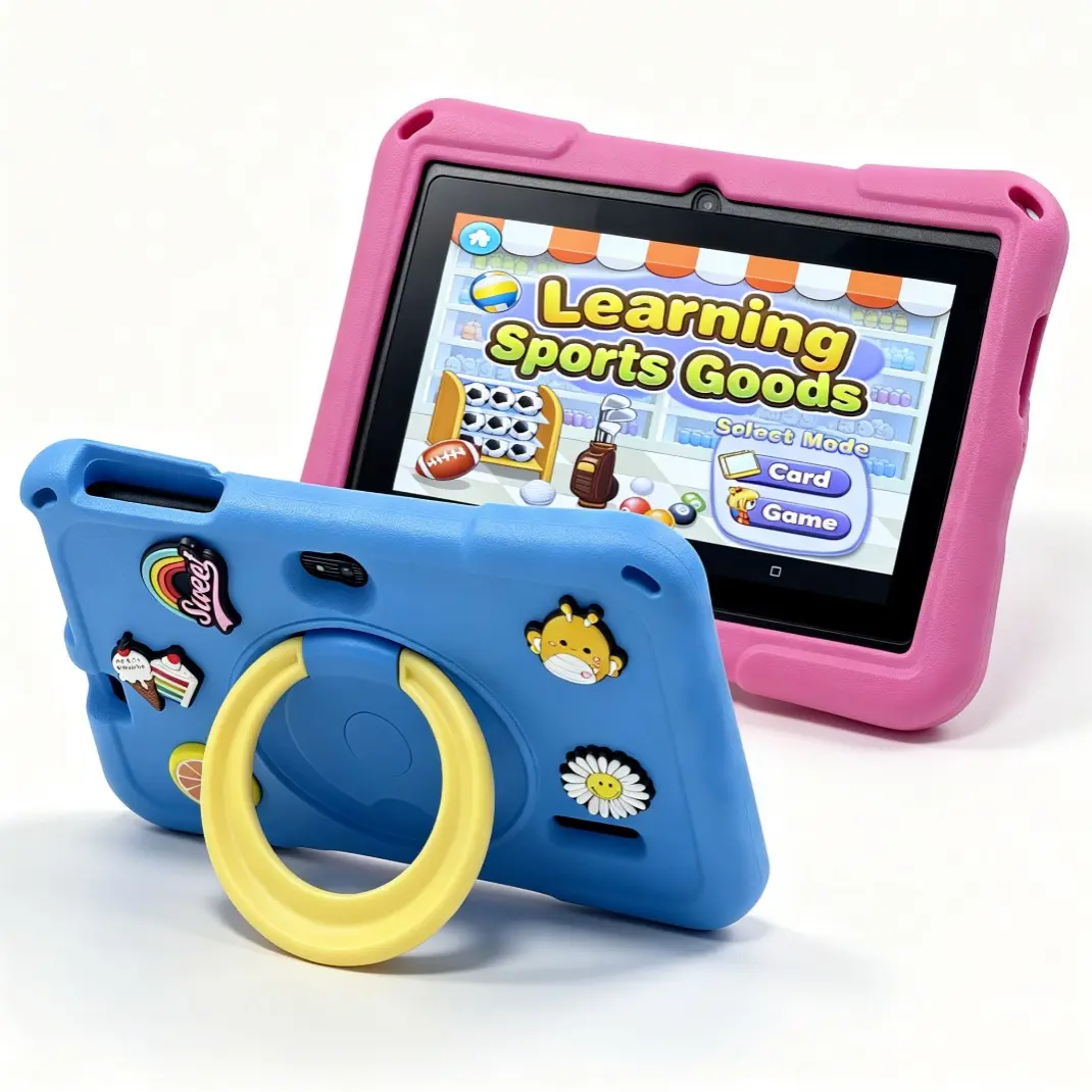 7 Inch Kids Tablet Shockproof Silicone Case HD Screen Learning Tablet 3000mAh Battery,Android12