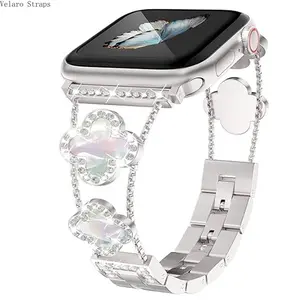 Hollow Rhinestone Metal Apple Watch Band, Elegant Bracelet Strap Compatible with Series 1–10, Ultra & S10