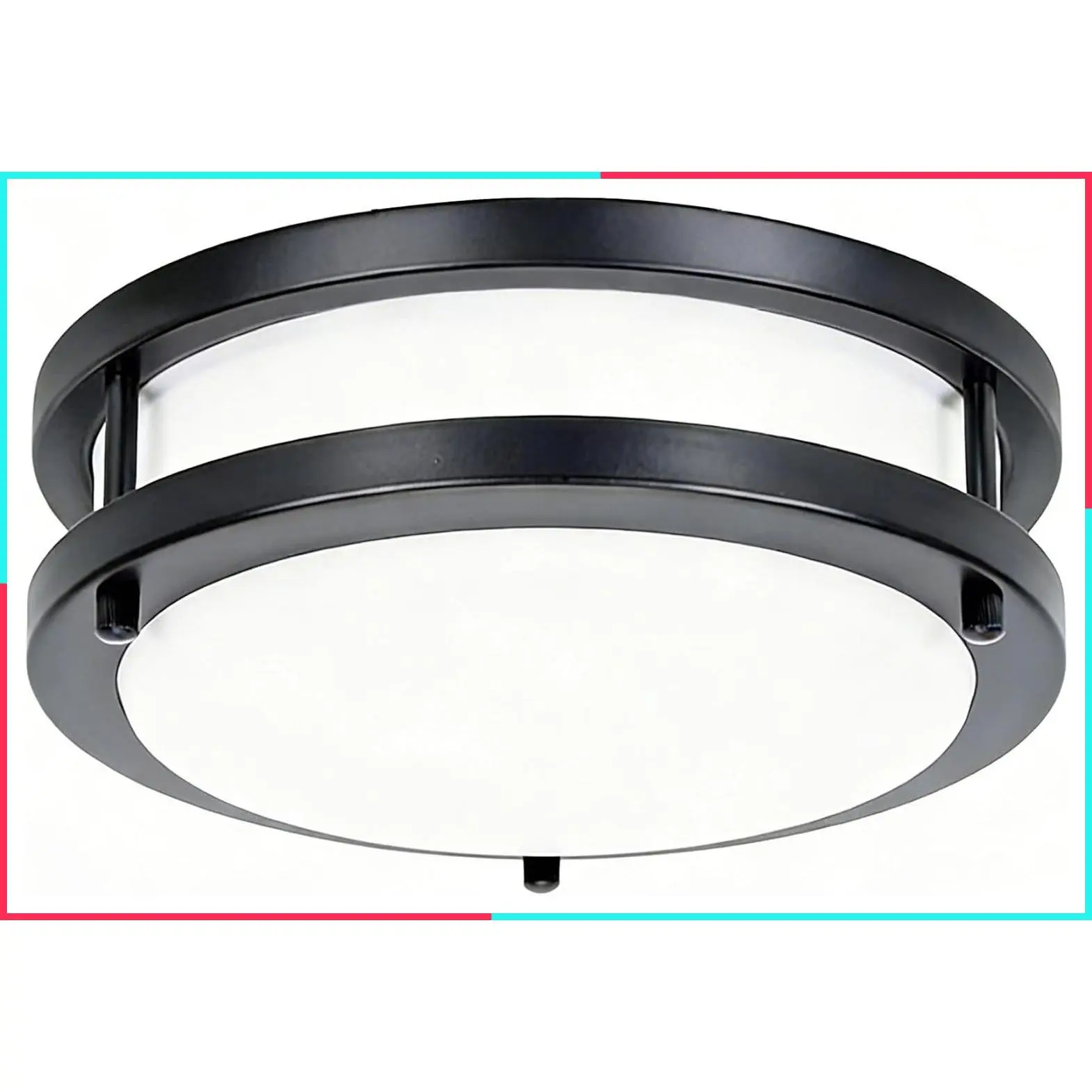 36W LED Flush Mount Ceiling Light Fixture, 400W Equivalent, 5000K Daylight
